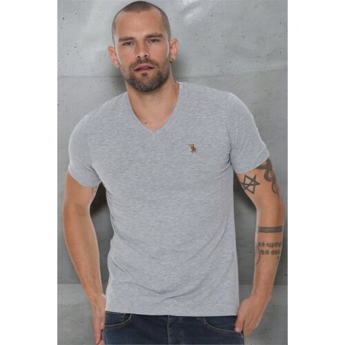 Dewberry T8568 V-NECK MEN'S T-SHIRT-DARK GREY Cijene