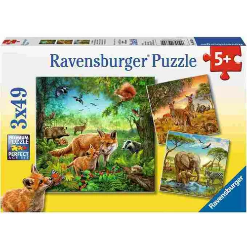 Ravensburger 3x49 delna sestavljanka Živali sveta 093304