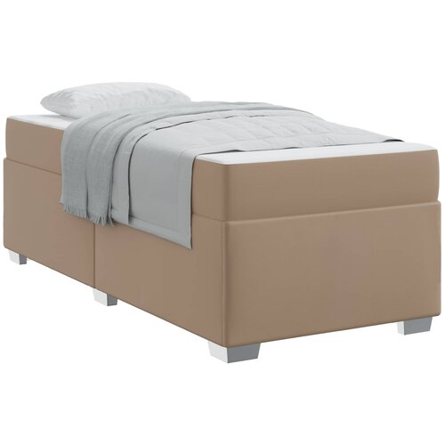 vidaXL Konstrukcija postelje z vzmetnico Kapučino 100 x 200 cm blago, (5000125822) Cene