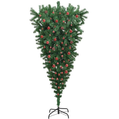  Opu&amp;scaron;teni umjetni božićni bor s balama Zelena 210 cm PVC Slike