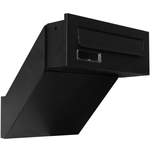 x prolazni poštanski sandučić wall (450 375 110 mm, čelik, crne boje)