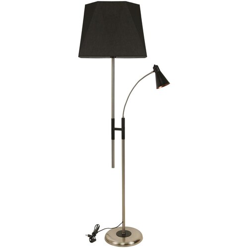 Opviq forza mat krom lambader Altıgen siyah abajurlu black floor lamp Slike
