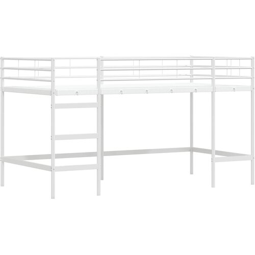  Krevet na kat za djecu s zavjesama Bijela i crna 107 x 200 cm Slike