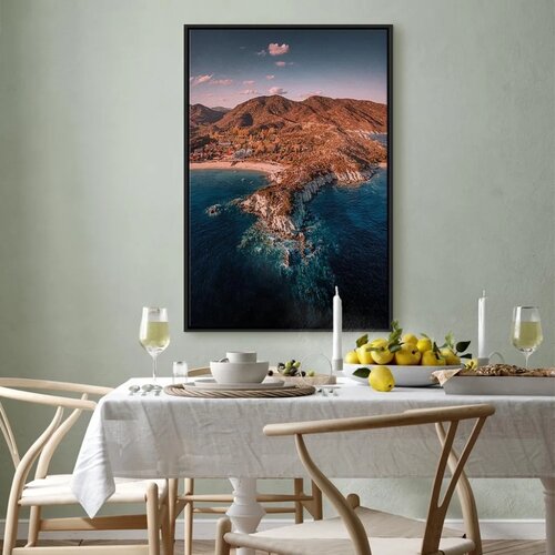  Slika - Cliff in Kalamitsi (1 Part) Vertical 80x120 U crnom drvenom okviru Slike