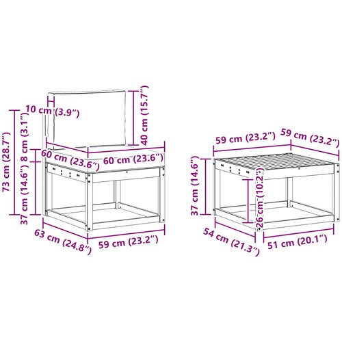  Set vanjskih sofa 7 pcs Prirodna i krem Poliester Slike