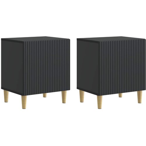 vidaXL Noćni ormar 2 pcs Crna 43 x 34 5 x 50 cm Konstruirano drvo - Crna 2 Cene