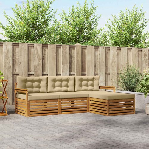  Set vanjskih sofa Prirodna i bež 249,5 x 162,5 x 73 cm Cijene