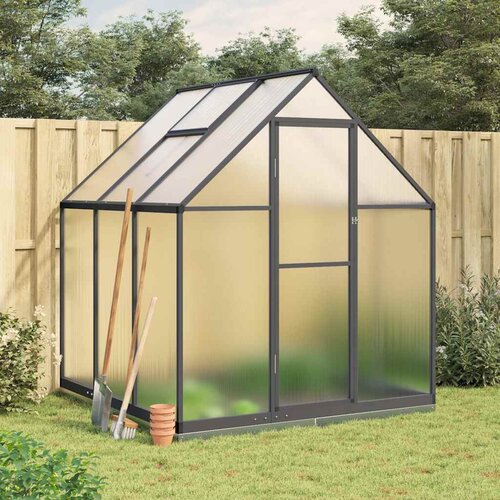 Furnova Rastlinjak z okvirjem antracit 169x169x202 cm aluminij, (21948437) Cene