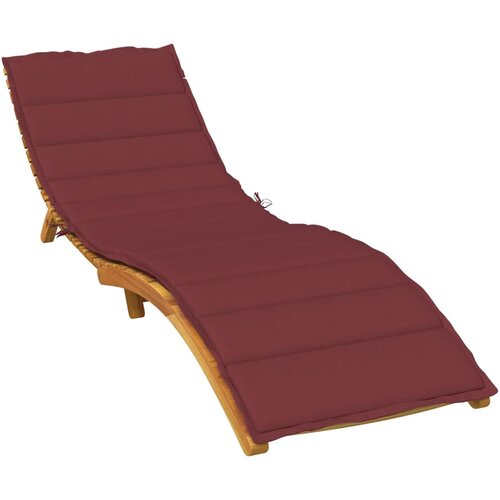 vidaXL Jastuk za ležaljku prošarani vino crvena 200x60x4 cm od tkanine Cijene
