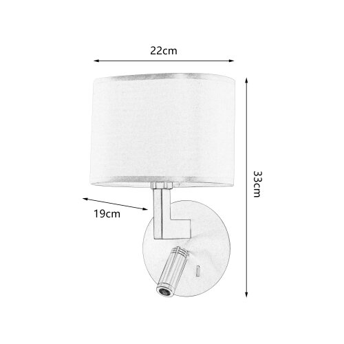  Brilagi - LED zidna lampa DAYA 1xE14/40W/230V + LED/3W bela/mat hrom Slike