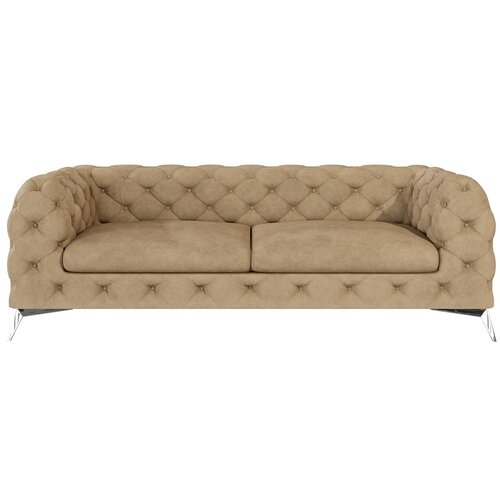 Ropez Svjetlo smeđa baršunasti sofa 225 cm Chelsea – Cene