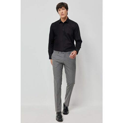 ALTINYILDIZ CLASSICS Men's Gray Slim Fit Slim Fit Flexible Classic Trousers. Slike