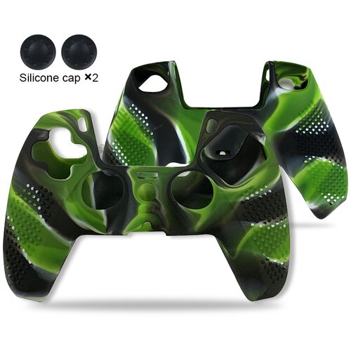 INF protizdrsni silikonski ovitek za krmilnik PS5 black+green, (21644106) Cene
