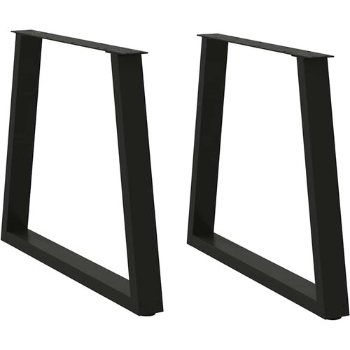  Noge za blagovaonski stol V-oblika 2 kom Crne 80 x (72-73,3) cm Čelik Slike