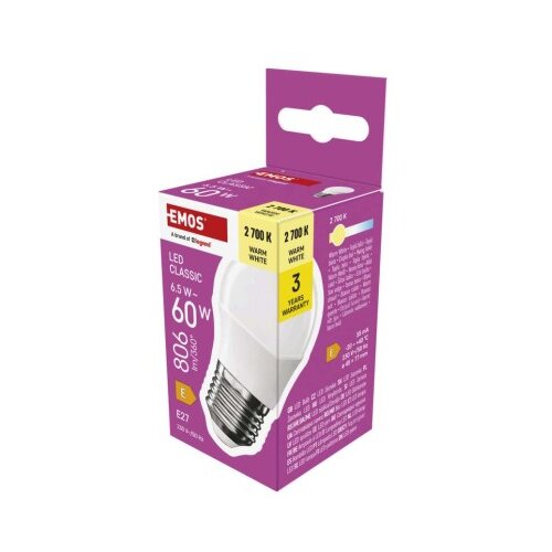  LED žarnica Classic Mini Globe / E27 / 6,5 W (60 W) / 806 lm / Toplo bel Slike