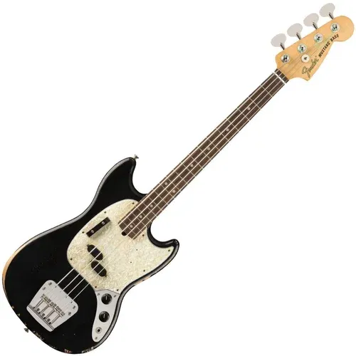 Fender JMJ Road Worn Mustang Bass RW Crna