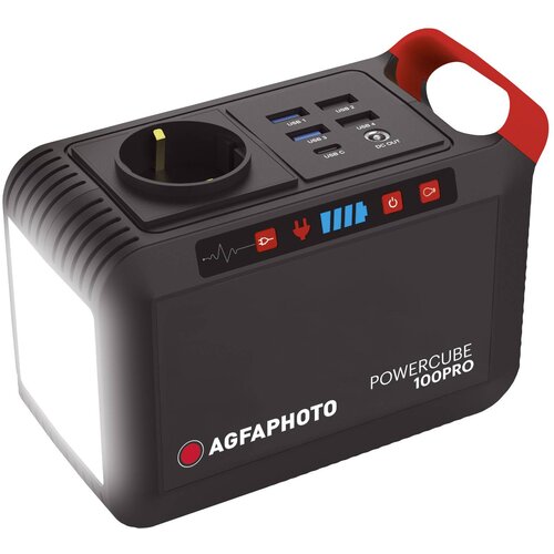 Agfaphoto Powercube 100 Pro powerstation li-ion crna, crvena Slike