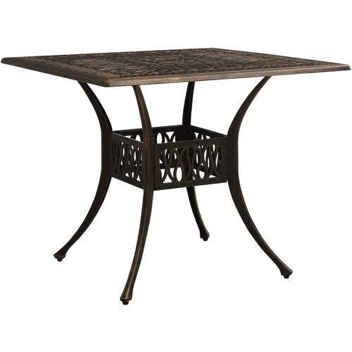 The Living Store Vrtna miza bronasta 90x90x73 cm liti aluminij - Vrtna Miza, (21477729) Cene