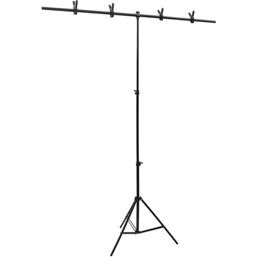 vidaXL Stalak za pozadinu u obliku slova T crni 151x60x(70-200) cm Cijene