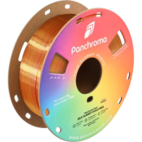 Polymaker panchroma pla dual silk sunset (gold-red), 1,75 mm / 1000 g Slike