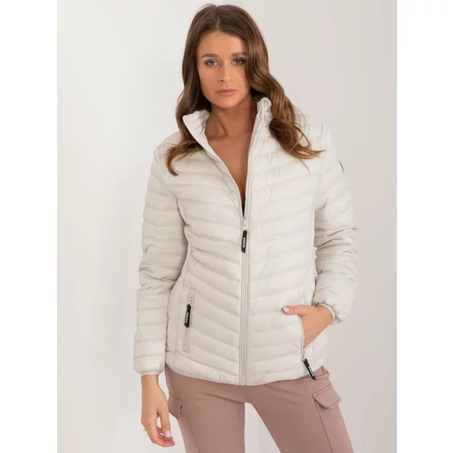 Fashion Hunters Light beige quilted jacket without hood SUBLEVEL