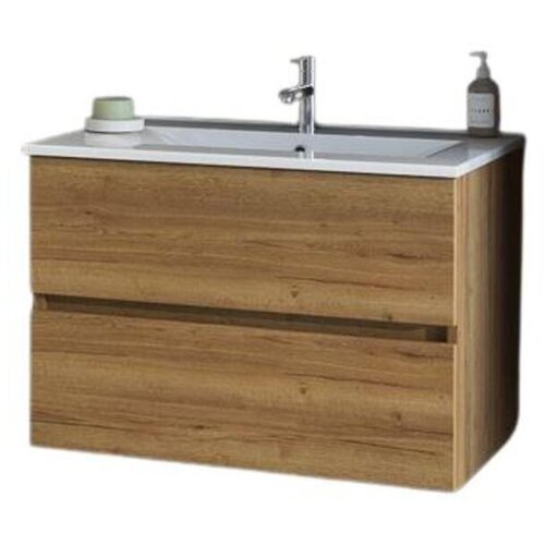 Tboss kopalni&amp;scaron;ka omarica z umivalnikom Sparta 75 naraven hrast Slike