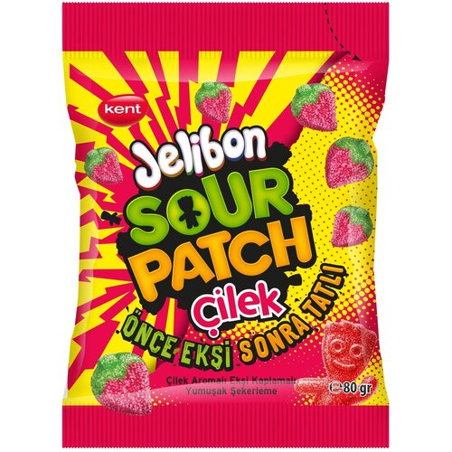 Kent gumene bombone sour patch strawberry 80g Slike