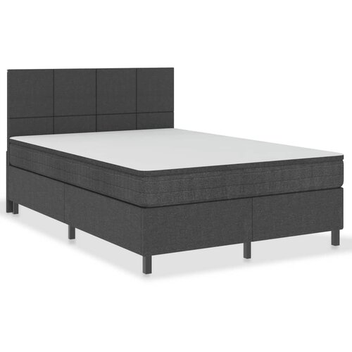 vidaXL Boxspring postelja temno siva iz blaga 140x200 cm, (20647510) Cene