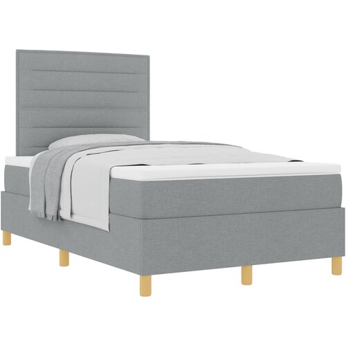  s opruga kutije Svijetlo siva 120 x 190 cm tkanina Slike