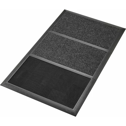 Notrax Predpražnik za razkuževanje Sani-Master™, VxDxŠ 19 x 1525 x 914 mm, antracitne / črne barve