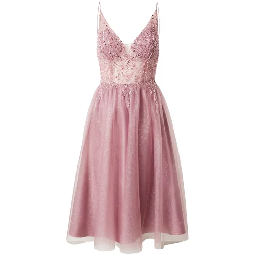UNIQUE Koktel haljina rosé / srebro