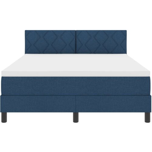 Box Spring Krevet s Madracem Plavi 140x200 cm Tkanina Slike