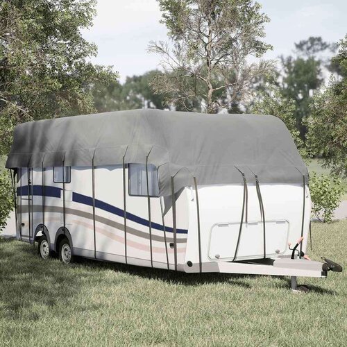 VidaXL Krovni pokrivač karavana sivi 800x300 cm netkana tkanina Slike