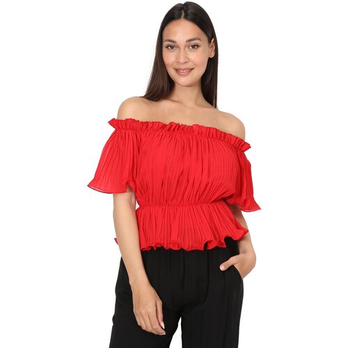 La Modeuse Topi & Bluze 70696_P168499 Rdeča Cene