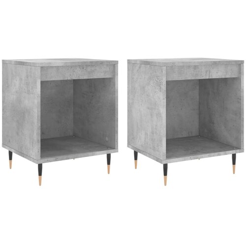 Maison Chic Dvo delni komplet Nočne omarice - Nočne mize betonsko siva 40x35x50 cm inženirski les, (21687182) Cene