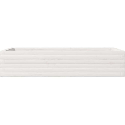  Vrtna sadilica bijela 110x60x23 cm od masivne borovine Slike