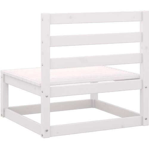 The Living Store Srednja vrtna sofa s antracit jastucima od borovine bijela Cene