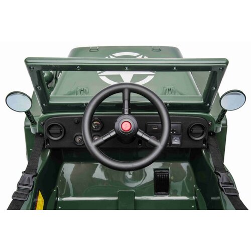 Lean Toys Otro&amp;scaron;ki električni avto USA ARMY 4X4 Enosed 12V Zelena Slike