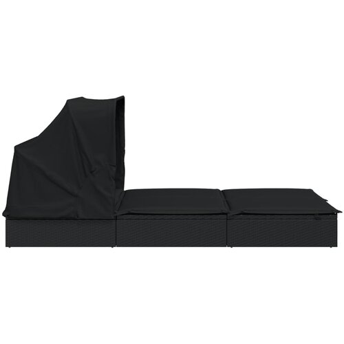 LEŽAJ za sunčanje za 2 osobe 213 x 118 x 97 cm poliratan Slike