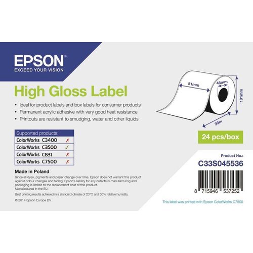 Epson Tiskane nalepke High Gloss Label, (20196108) Cene