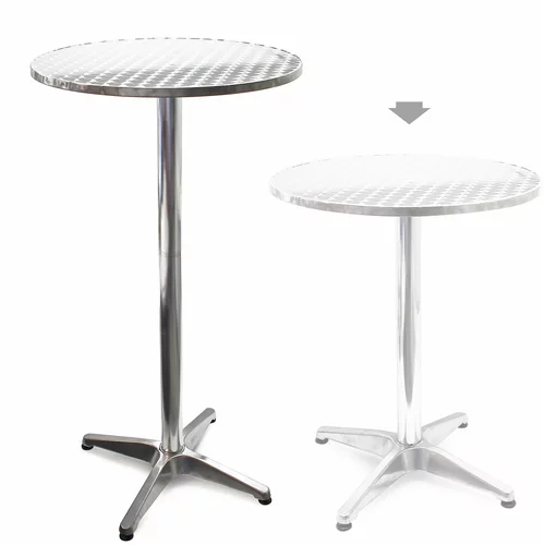 Okrugli ugostiteljski stol od aluminija - podesive visine
