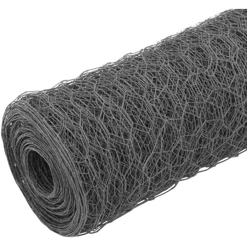 vidaXL Žična mreža za ograjo jeklo s PVC oblogo 25x1,5 m siva Cene