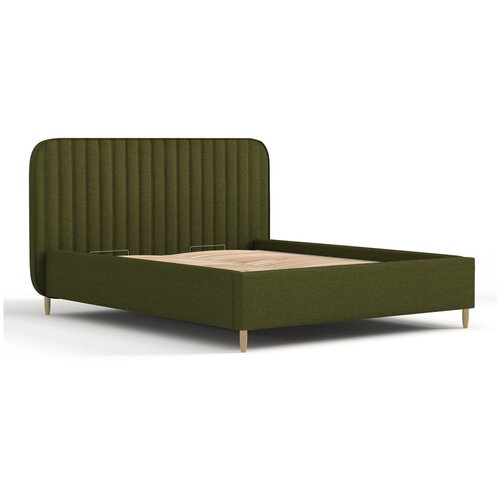 Maison de Rêve Zeleni tapecirani bračni krevet s prostorom za odlaganje s podnicom 120x200 cm Noto – Cijene