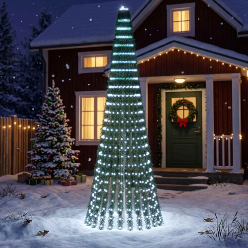  LED božićno drvce 470 cm 1504 LED lampica Čelik Slike