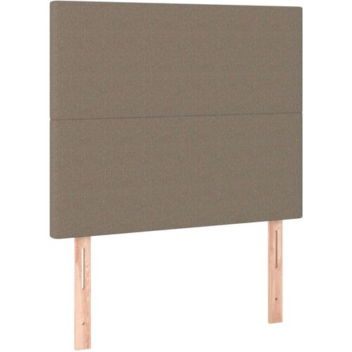  Okvir za krevet s uzglavljem smeđesivi 100x200 cm od tkanine Slike