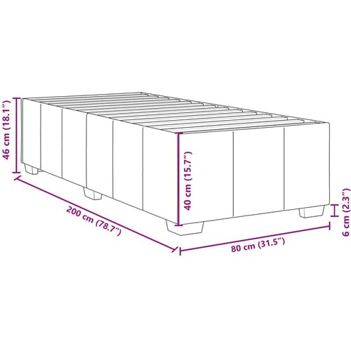VidaXL okvir za krevet svjetlosivi 80x200 cm od tkanine Slike