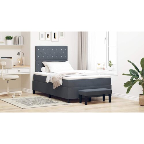 VidaXL Krevet s opruga kutije Tamno siva 120 x 190 cm Bar&amp;scaron;un Slike