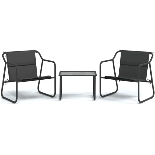 Maison Chic Seti vrtnega pohištva - Vrtna garnitura - Vrtni pohištvo set 3-delna z blazinami antracit jeklo, (21809082) Maison Chic Seti vrtnega pohištva - Vrtna garnitura - Vrtni pohištvo set 3-delna z blazinami antracit jeklo, (21809082)