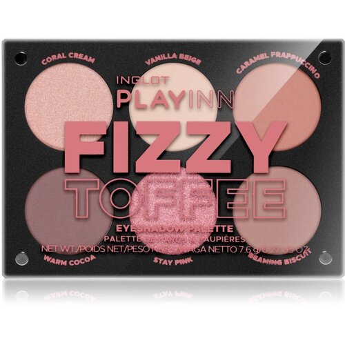 Inglot PlayInn Eyeshadow Palette paleta senčil za oči odtenek Fizzy Toffee 7,4 g Slike