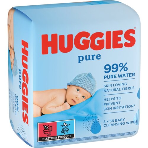 Huggies Pure čistilni robčki 3x56 kos Cene